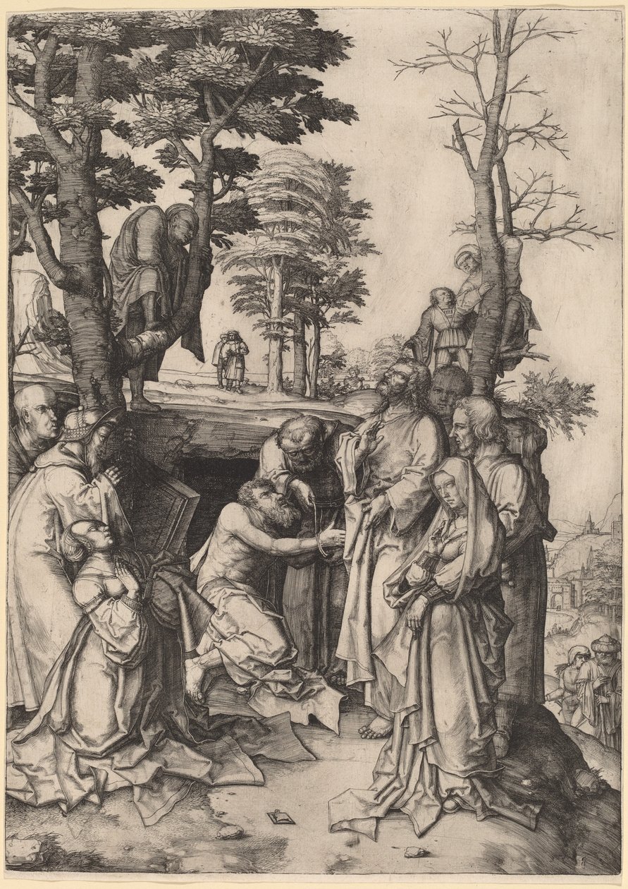 Die Auferweckung des Lazarus von Lucas van Leyden