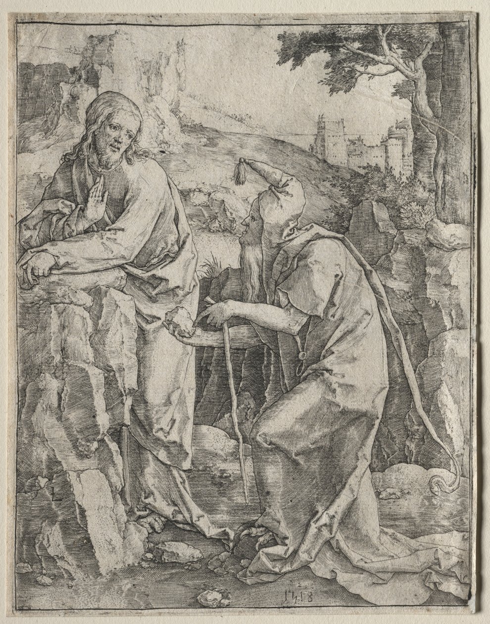 Die Versuchung Christi von Lucas van Leyden