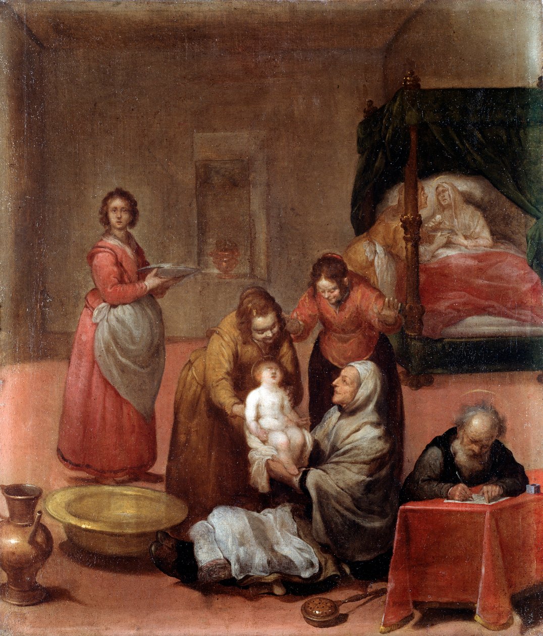 Die Geburt Johannes des Täufers (Detail) von Luciano Borzone