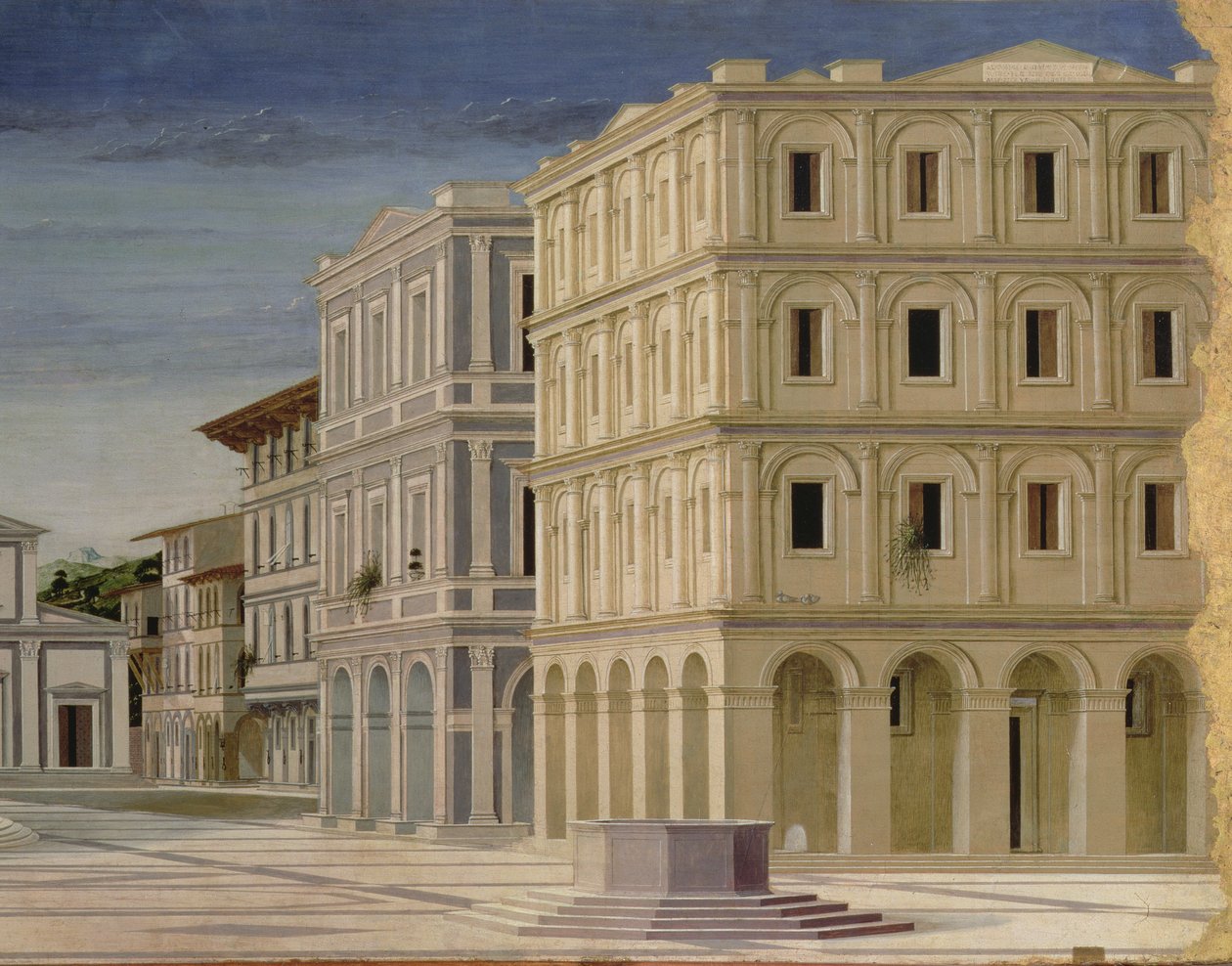 Ansicht einer idealen Stadt oder Die Stadt Gottes (Detail) von Luciano Laurana