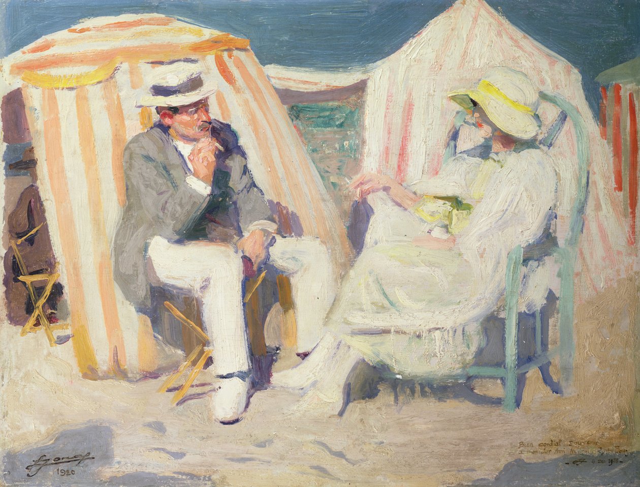 Gespräch am Strand von Lucien Hector Jonas