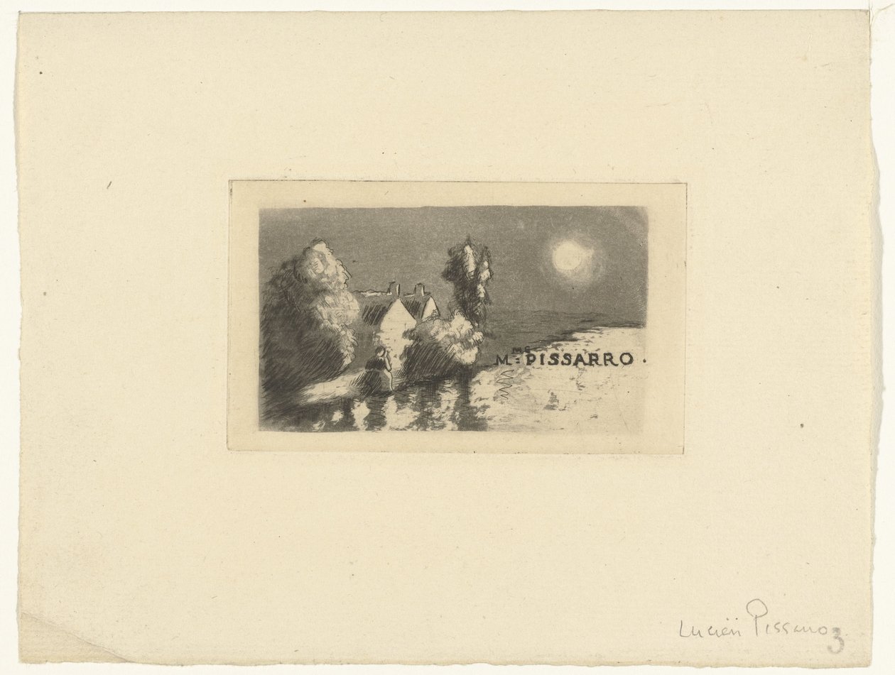 Visitenkarte für Madame Pissarro von Lucien Pissarro