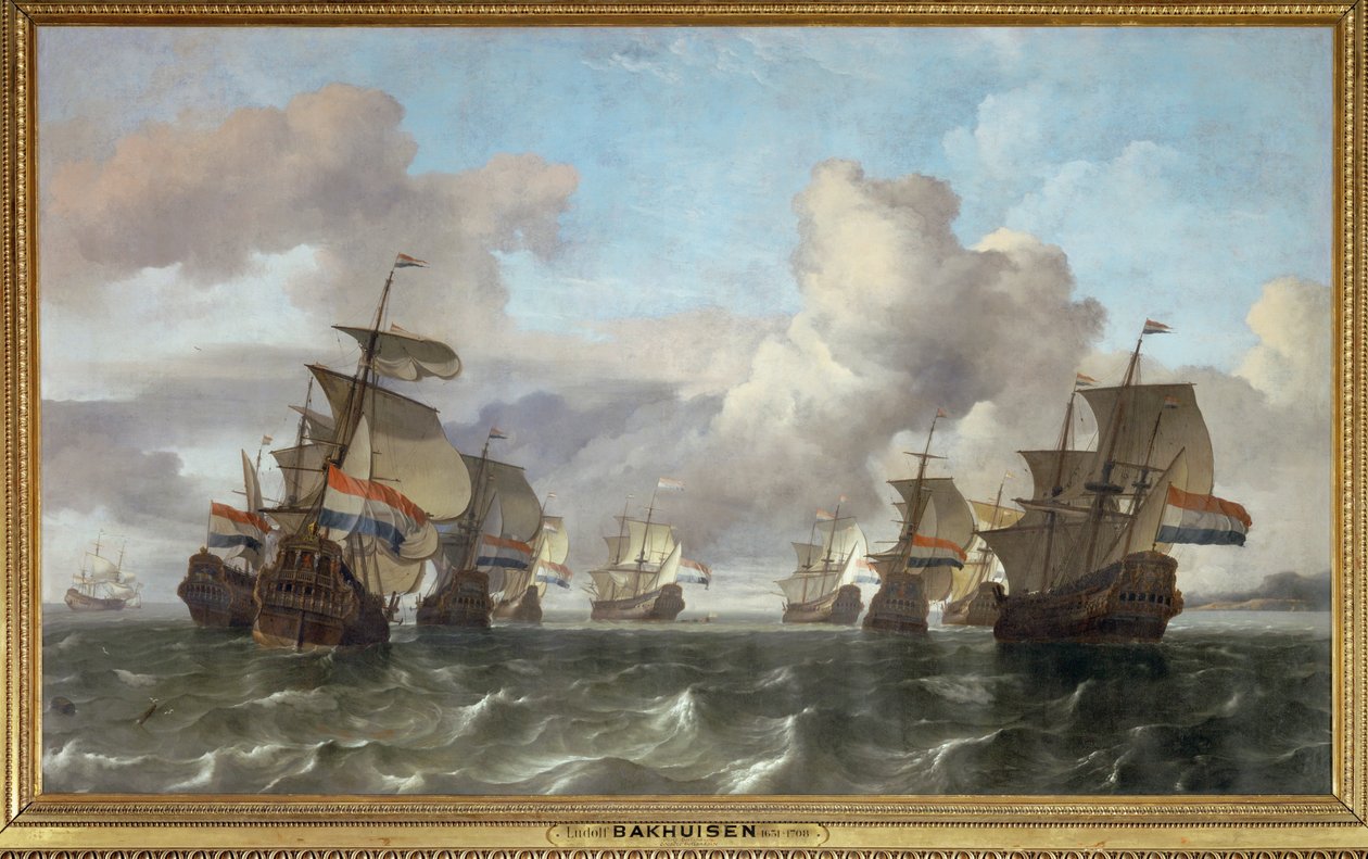 Niederländische Flotte der Ostindien-Kompanie von Ludolf I Backhuyzen