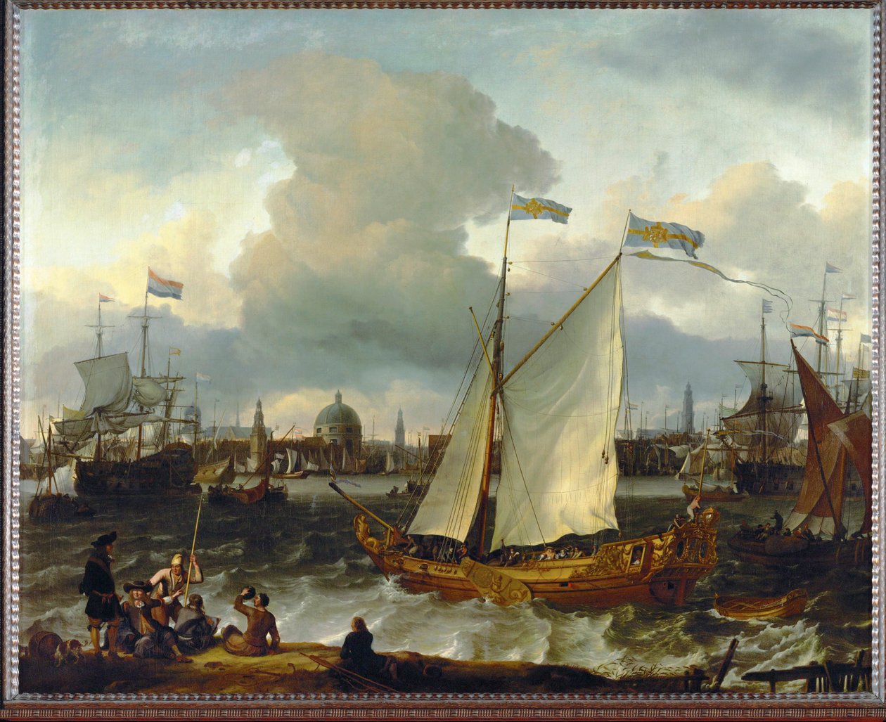 Der Hafen von Amsterdam, Niederlande von Ludolf I Backhuyzen