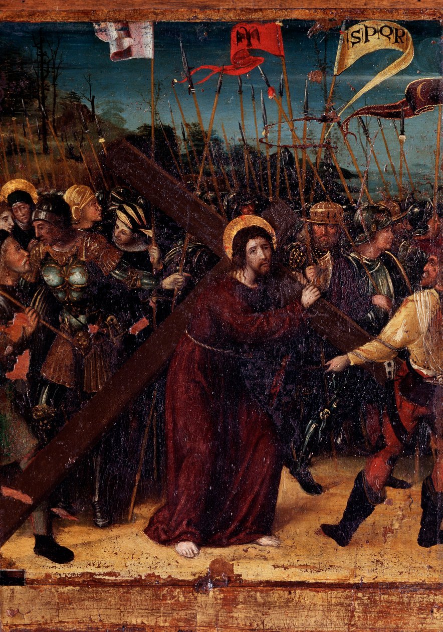 Geheimnisse des Rosenkranzes: Jesus trägt das Kreuz von Ludovico Brea