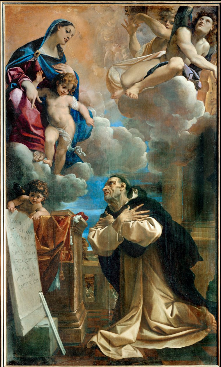 Die Erscheinung der Jungfrau und des Jesuskindes an St von Ludovico Carracci