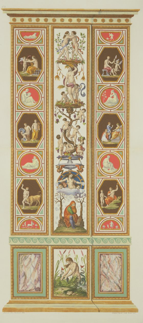 Tafel aus der Raphael-Loggia im Vatikan, aus 