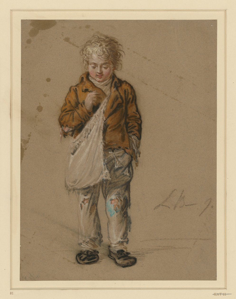 Bettelknabe mit Beutel von Ludwig Buchhorn