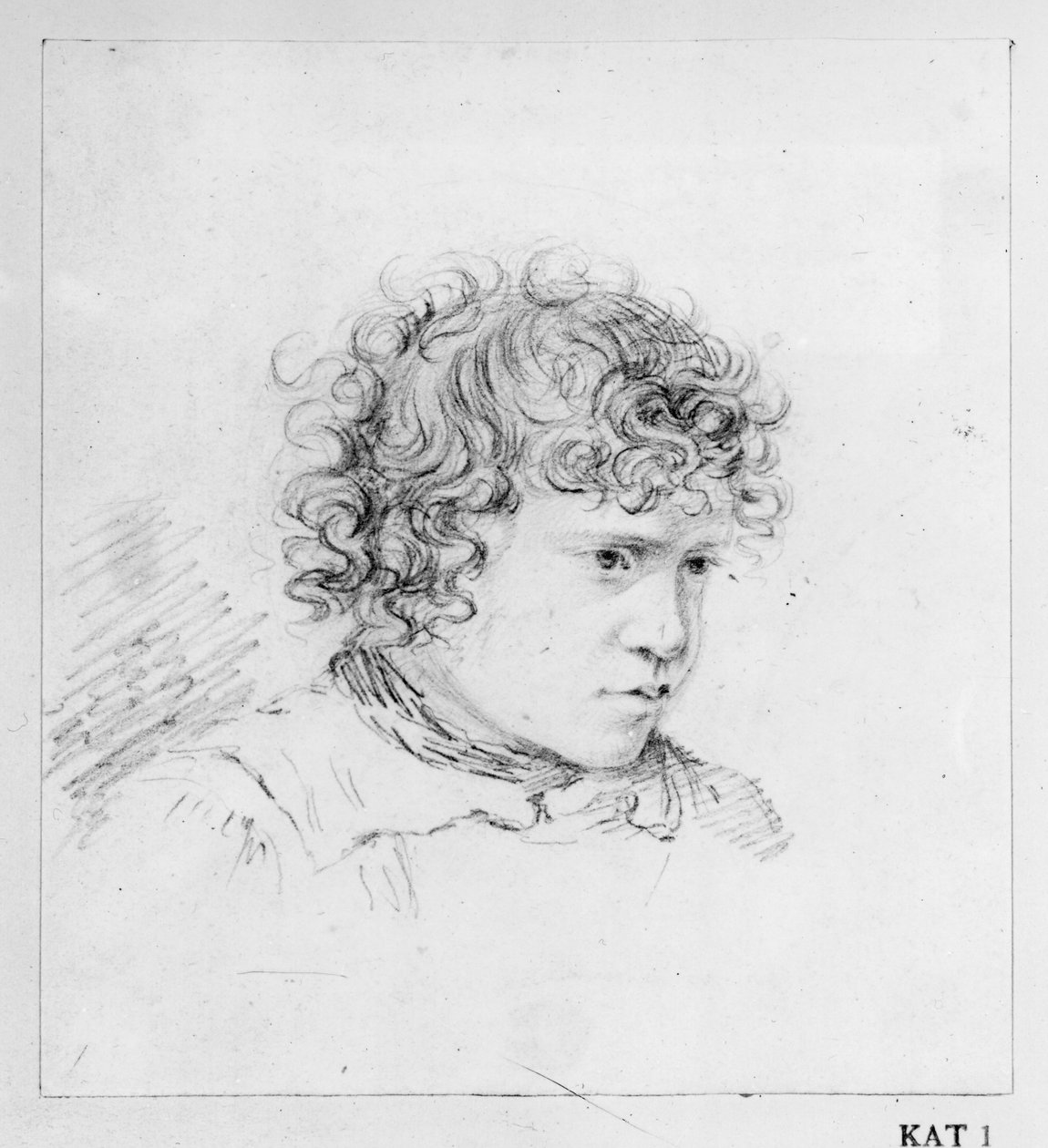Knabenporträt nach rechts von Ludwig Emil Grimm