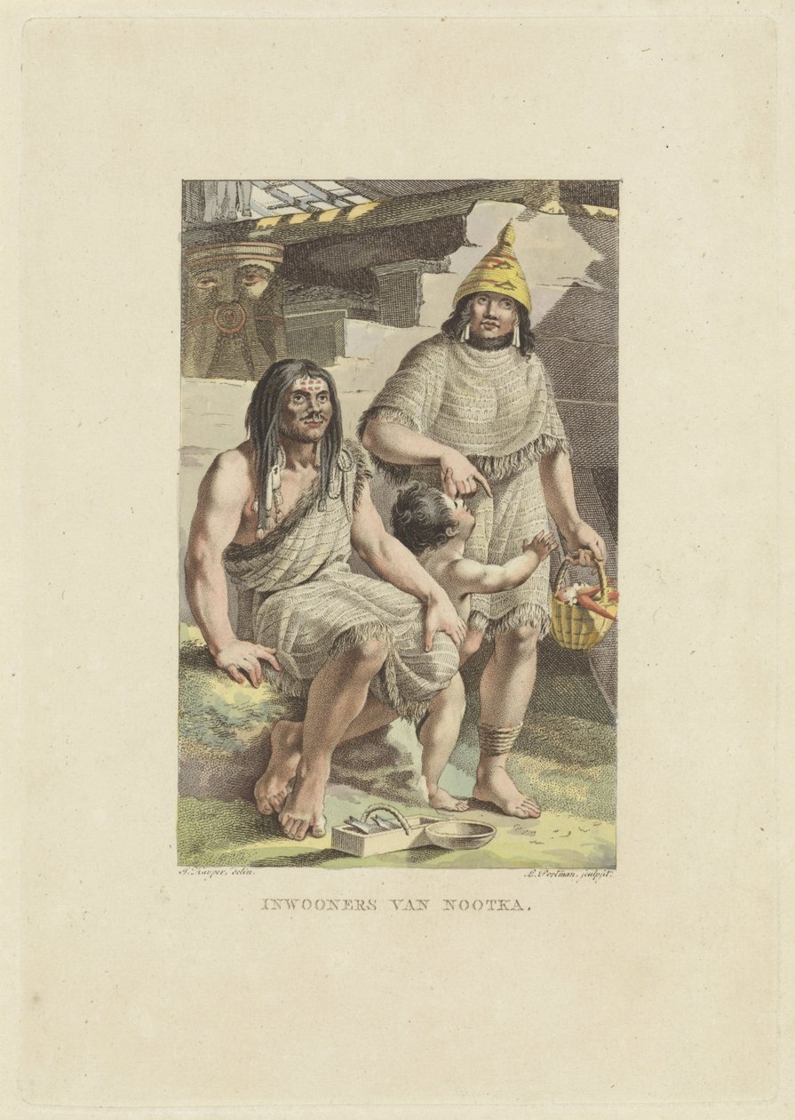 Bewohner der Insel Nootka von Ludwig Gottlieb Portman