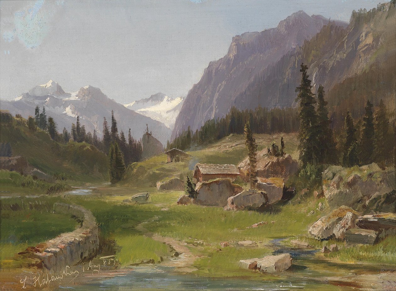 Idyllische Gebirgslandschaft von Ludwig Halauska