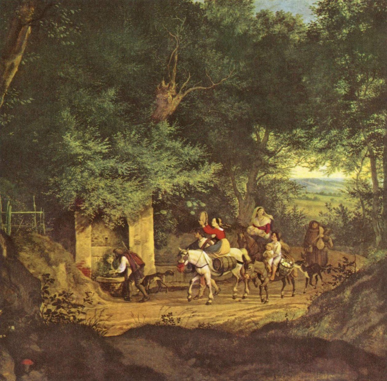 Waldbrunnen bei Ariccia von Ludwig Richter