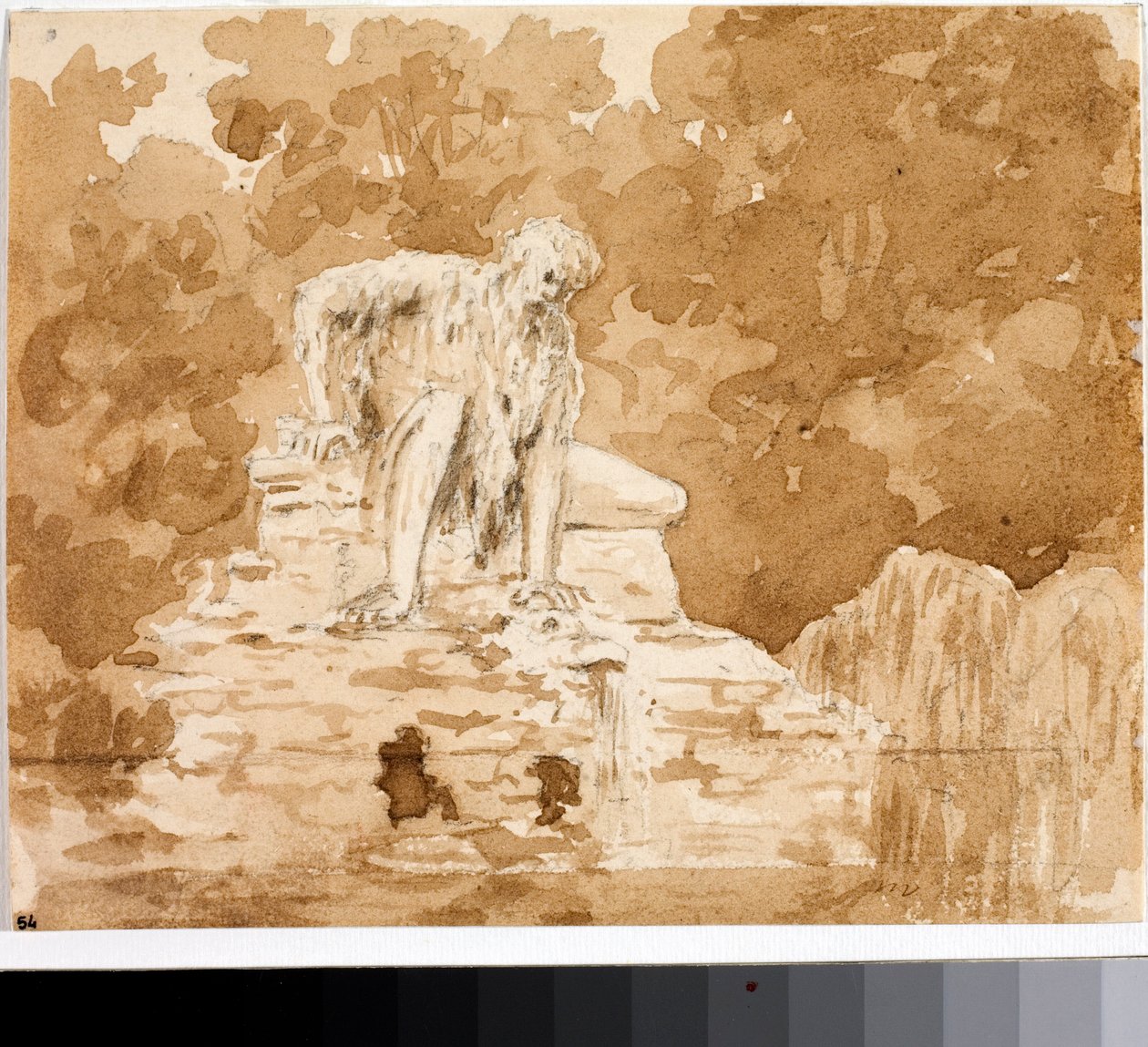 Apennino, Flussgott auf Felsen gemeißelt 1580 in Pratolino, Villa Demidov von Luigi Garibbo
