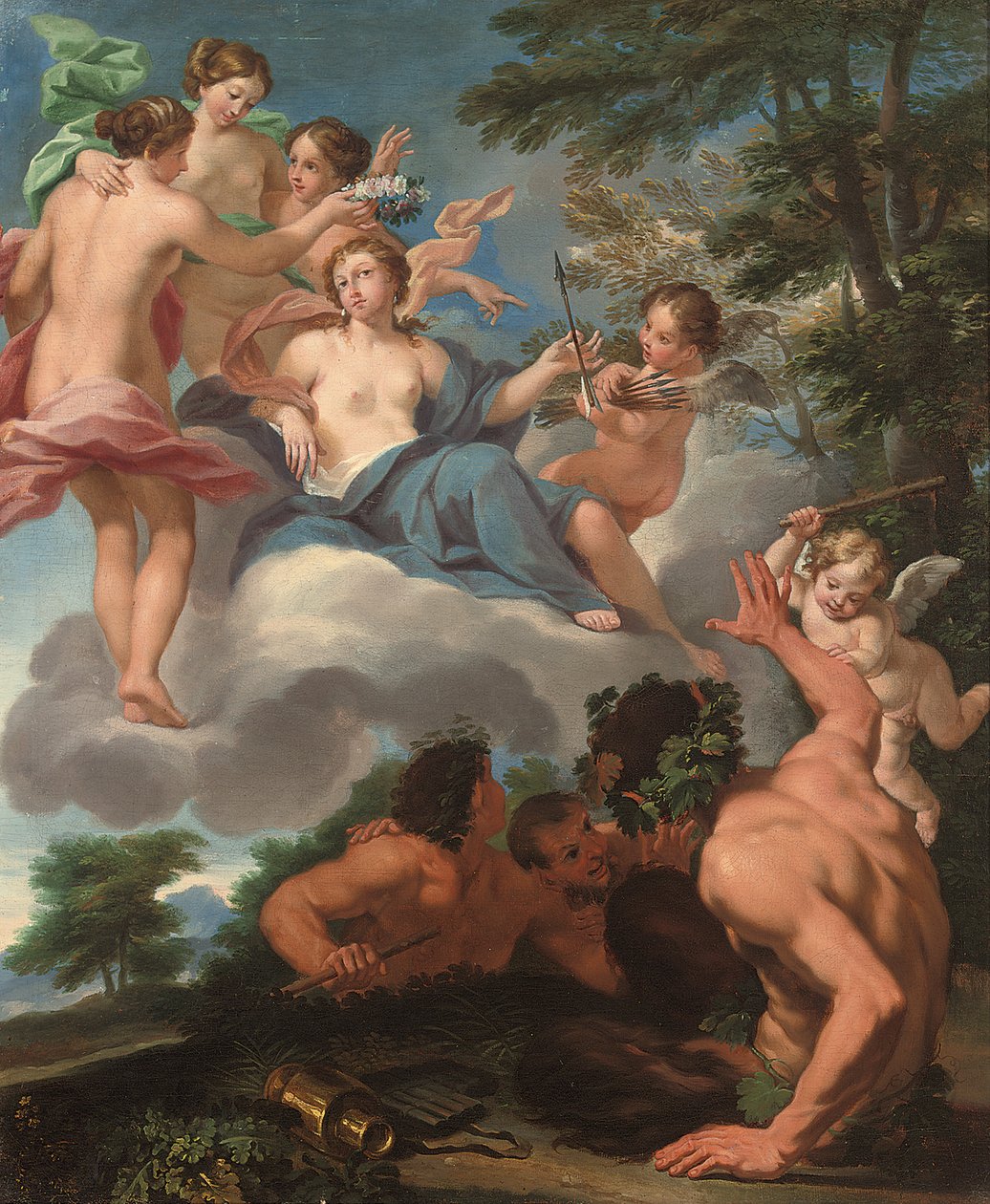 Allegorie der Liebe, die die Lust besiegt von Luigi Garzi