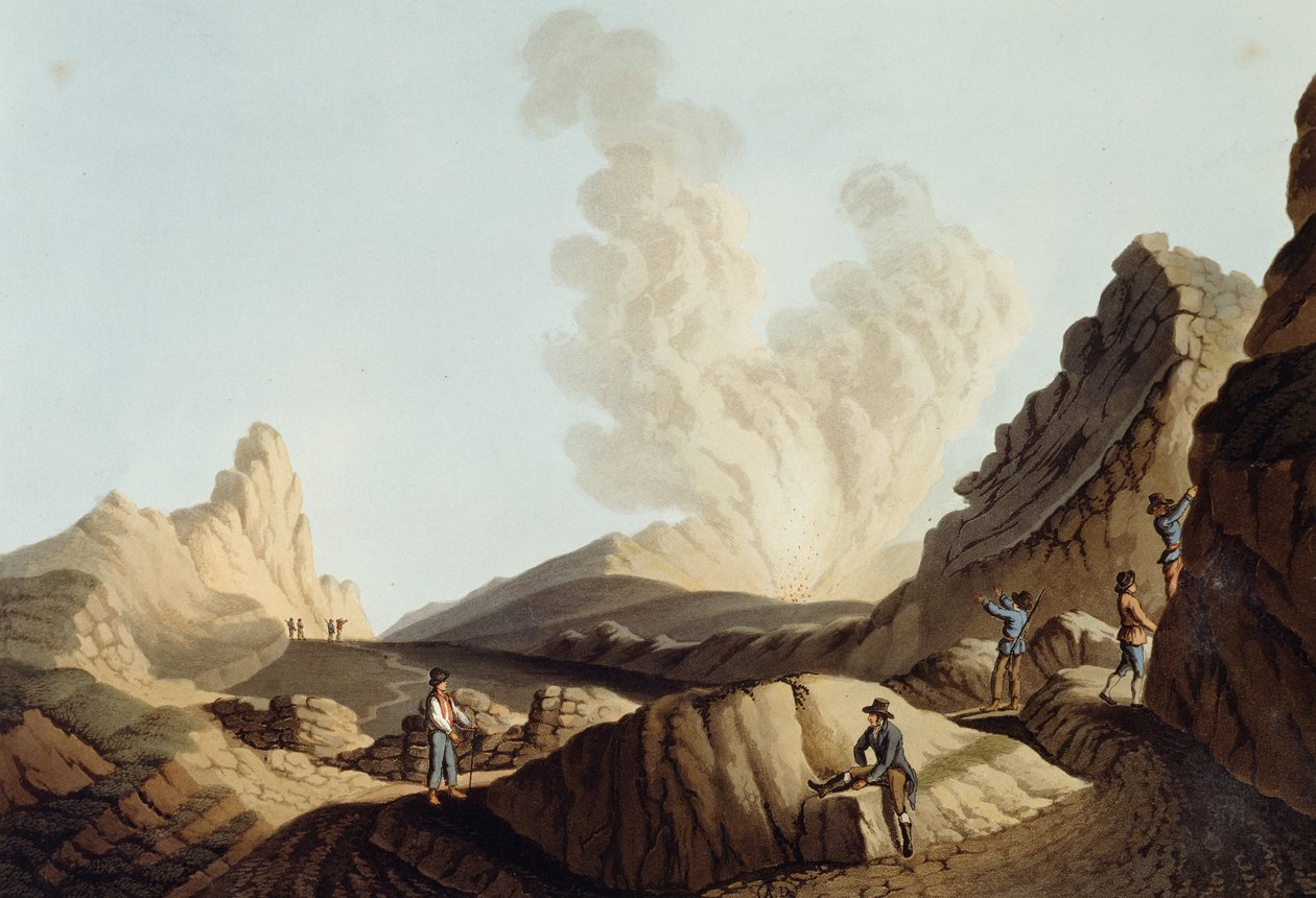 Stromboli-Insel, Krater von Luigi Mayer
