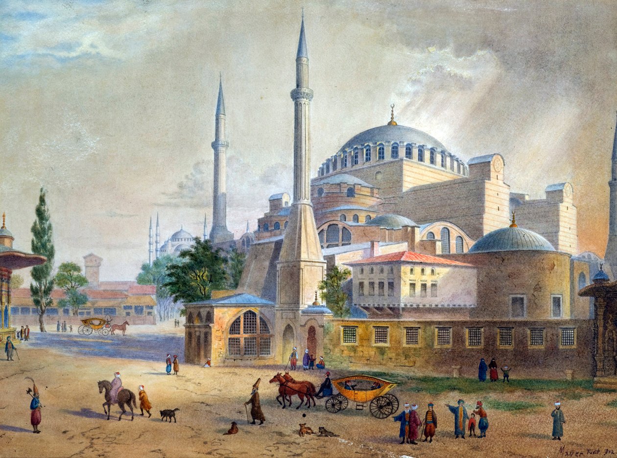 Die Hagia Sophia in Konstantinopel von Luigi Mayer