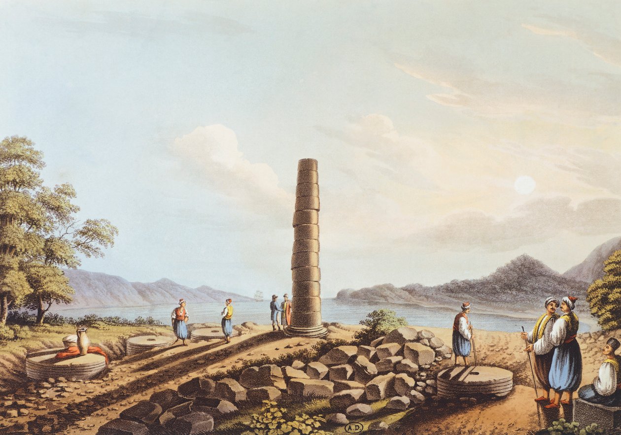 Die Überreste des Hera-Tempels in Samos von Luigi Mayer