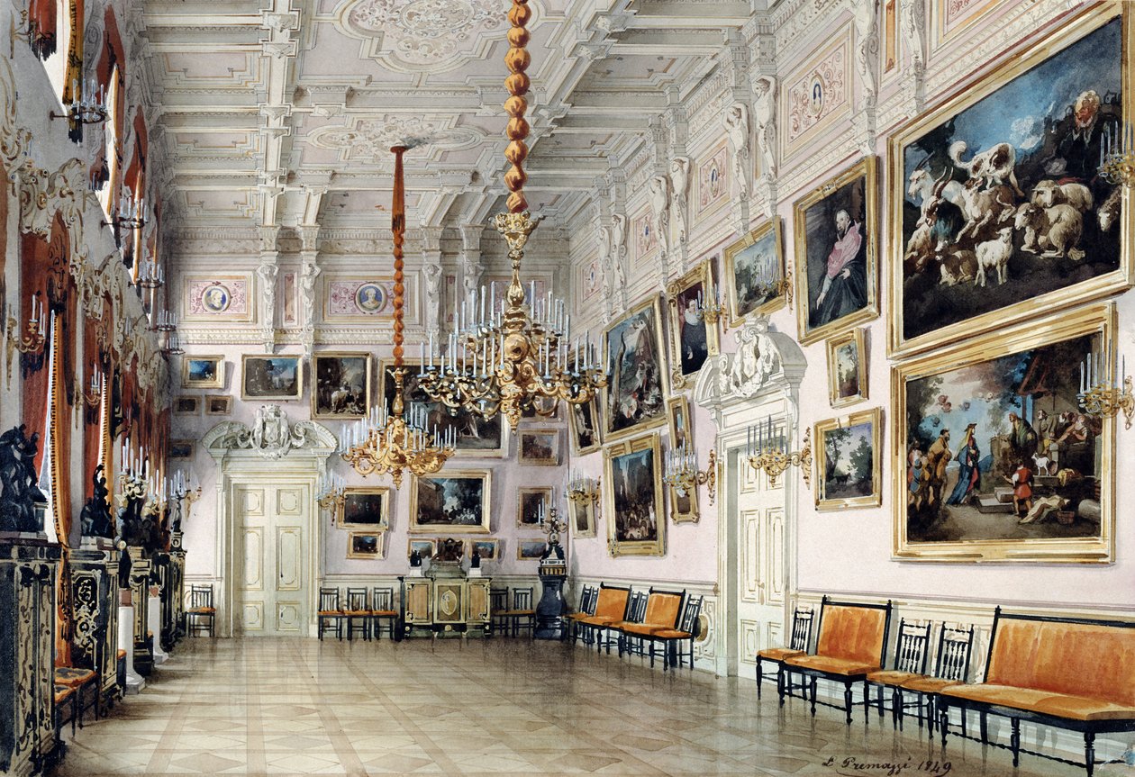 Der Tanzsaal im Haus von Graf Bezborodko, St. Petersburg, 1849 von Luigi Premazzi