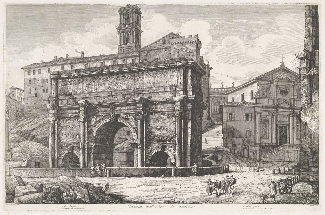 Bogen des Septimius Severus in Rom von Luigi Rossini