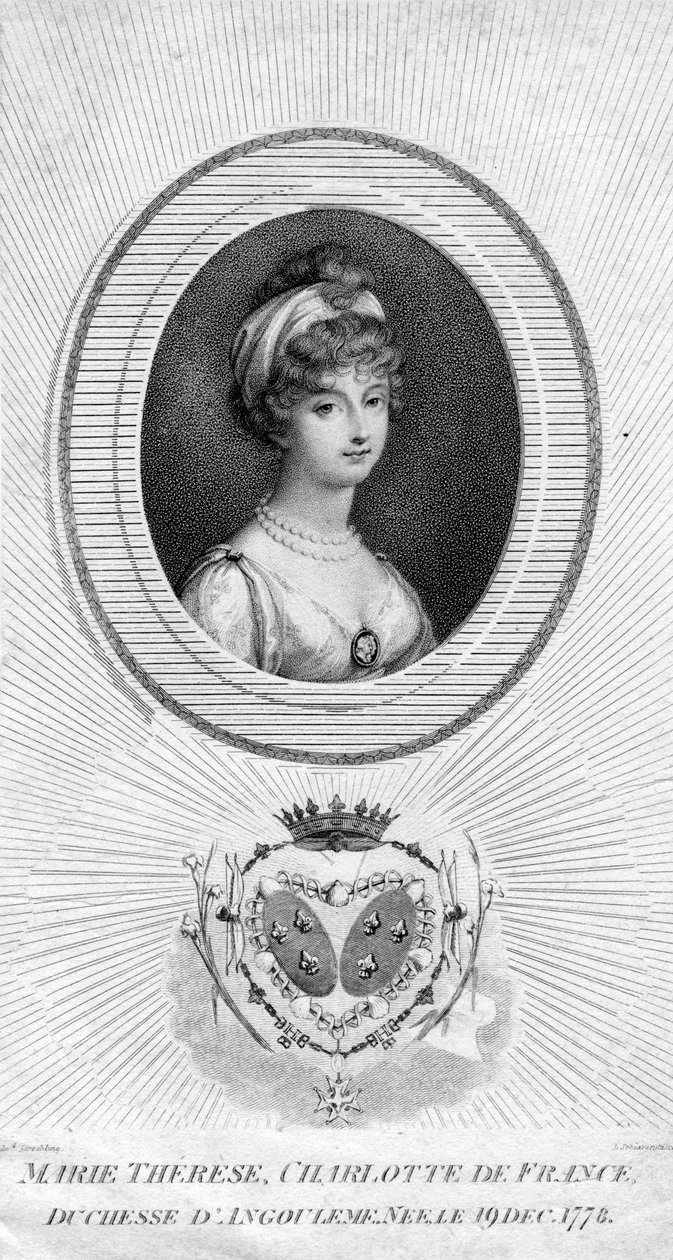 Marie-Thérèse-Charlotte de Bourbon, Herzogin von Angoulême und Dauphine von Frankreich, 1805 von Luigi Schiavonetti