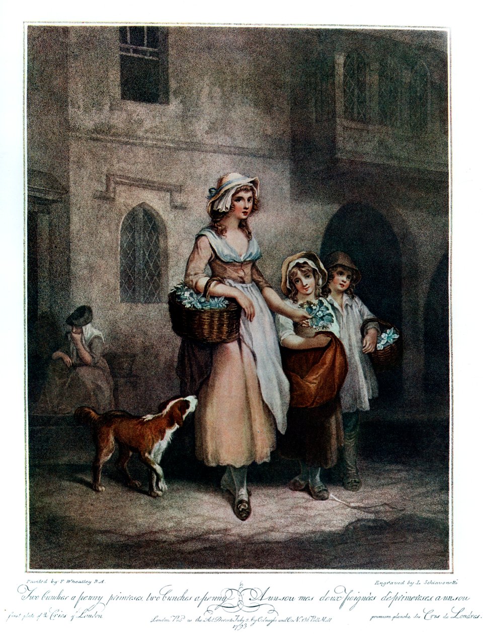 Zwei Bündel ein Penny Primeln, Zwei Bündel ein Penny, 1793, 1910 von Luigi Schiavonetti