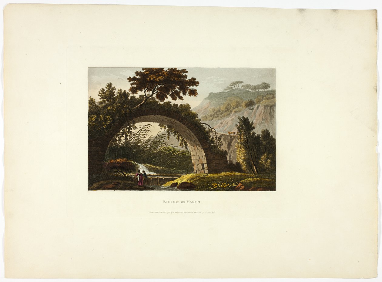 Brücke des Varus, Tafel achtundzwanzig aus Ruinen von Rom von M. Dubourg