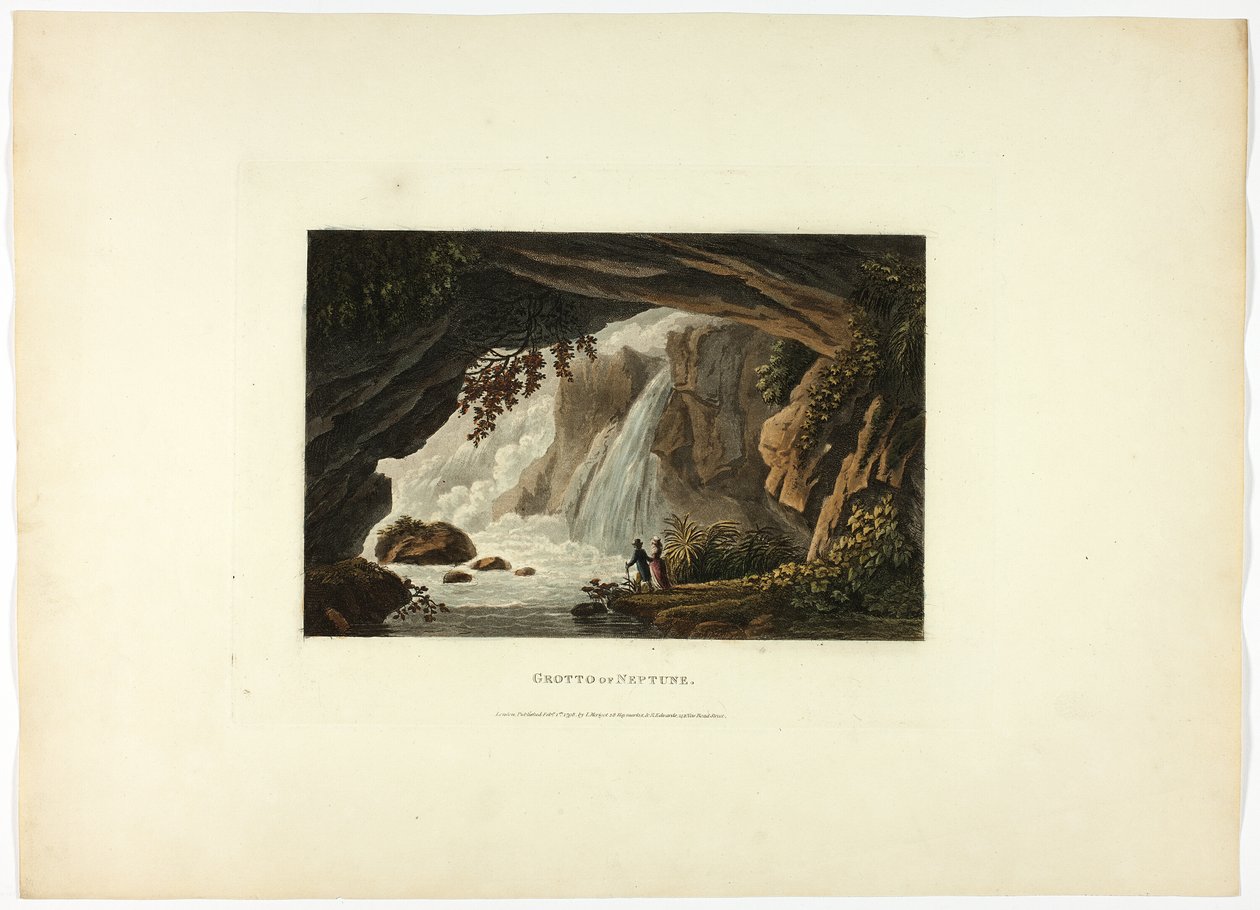 Grotte des Neptun, Tafel dreiundzwanzig aus den Ruinen von Rom von M. Dubourg