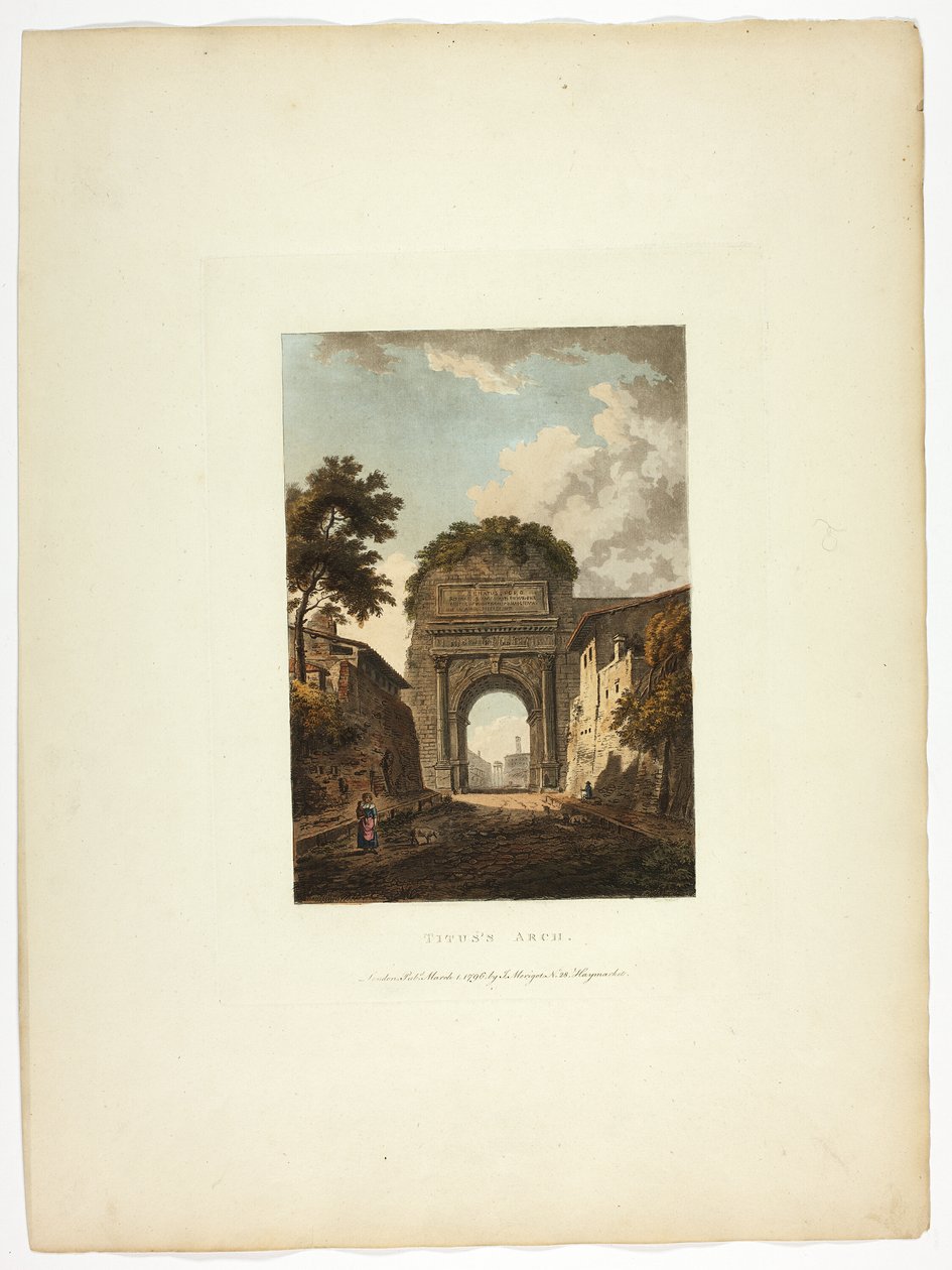 Titusbogen, Platte zehn aus den Ruinen von Rom von M. Dubourg