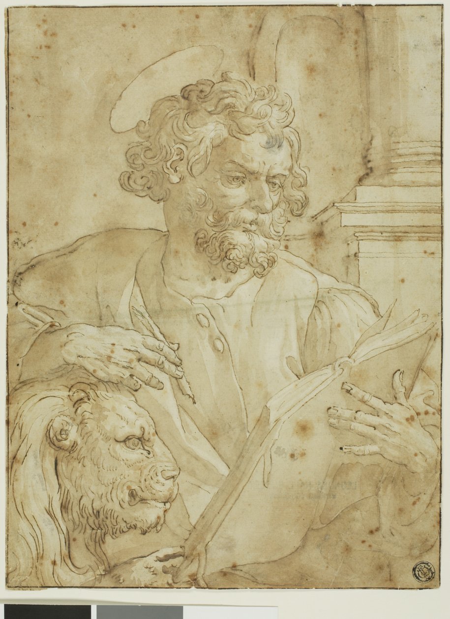 Heiliger Markus der Evangelist von Maarten de Vos