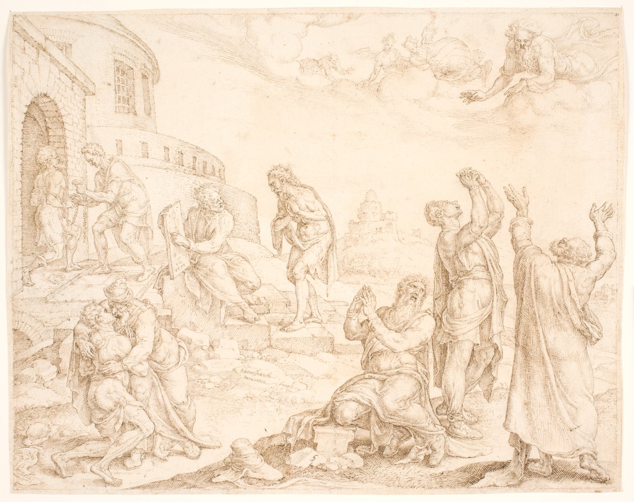 Ein dimitte nobis (und vergib uns) von Maarten van Heemskerck