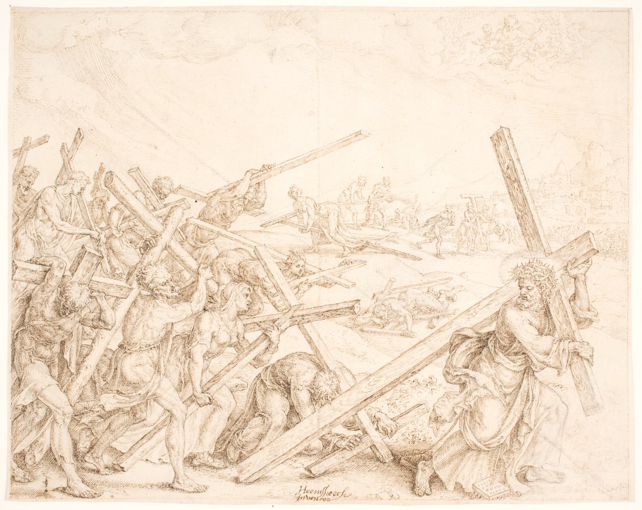 Fiat voluntas tua (dein Wille geschehe) von Maarten van Heemskerck
