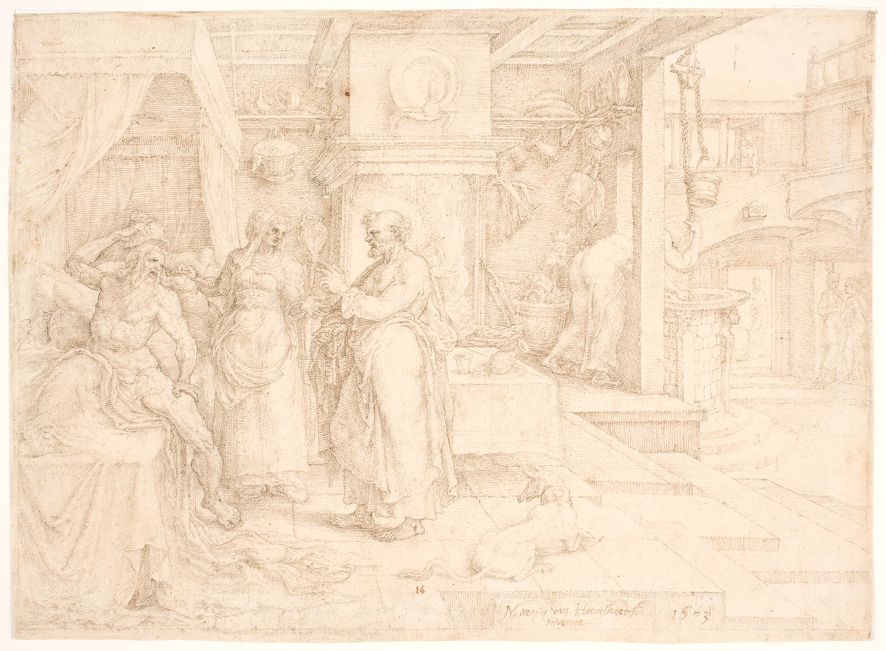 Petrus heilt den gelähmten Äneas von Maarten van Heemskerck