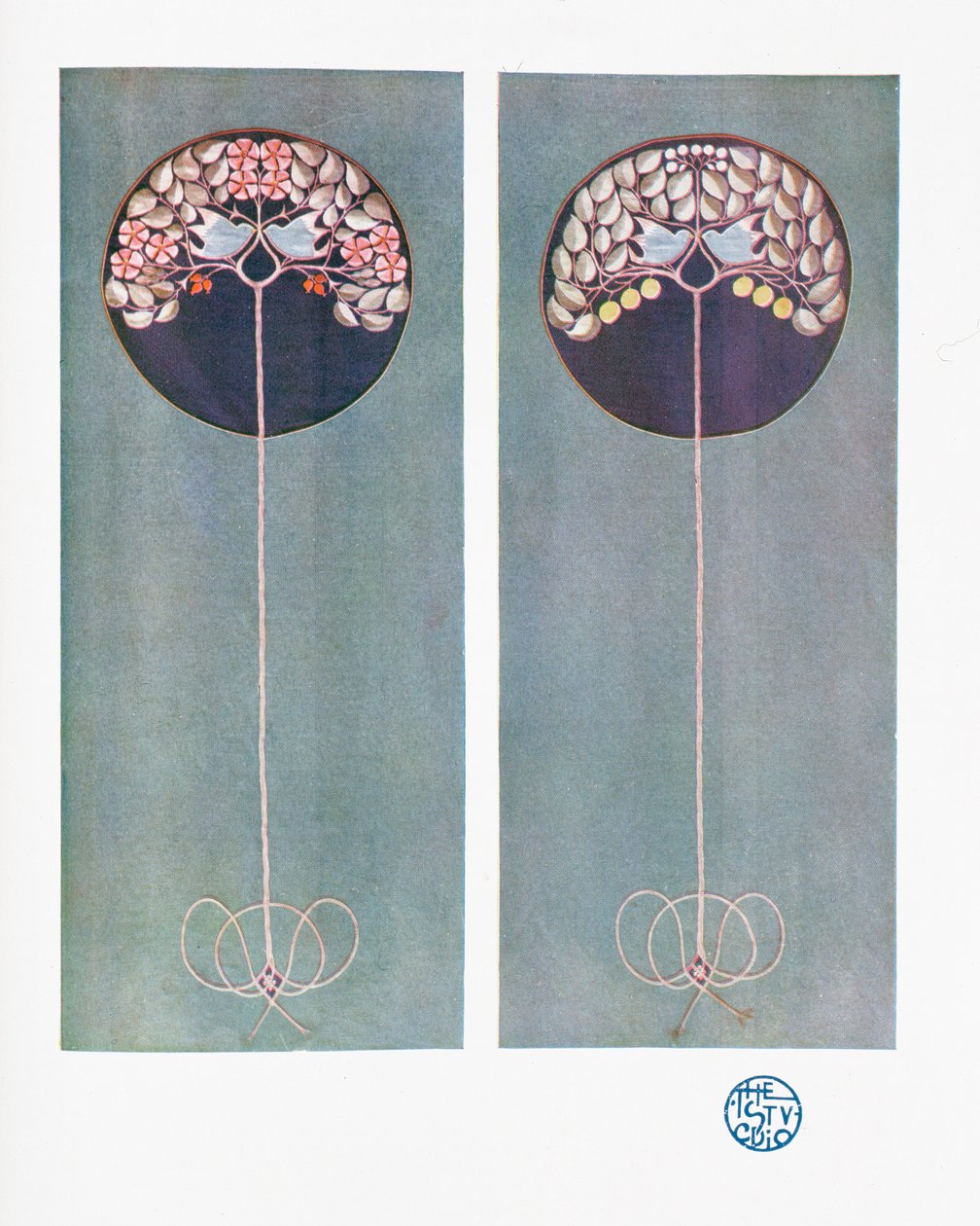 Bestickte Paneele, aus Vol XXVIII aus `The Studio` Magazin, veröffentlicht 1903 von Mackay Hugh Baillie Scott