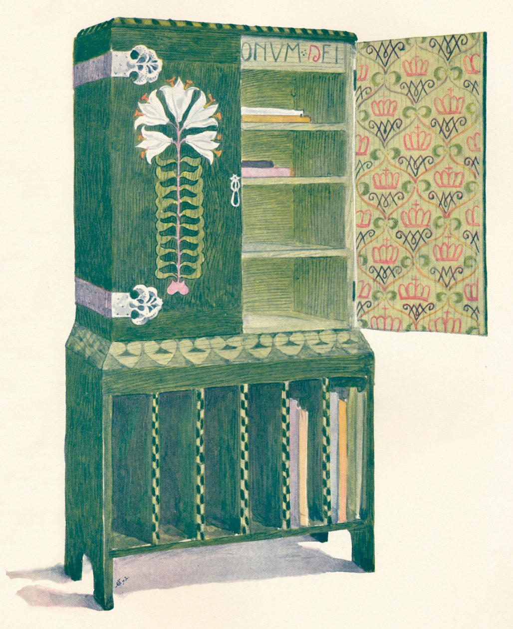 Musikschrank. Nach einer Skizze von M. H. Baillie Scott, 19. Jahrhundert von Mackay Hugh Baillie Scott