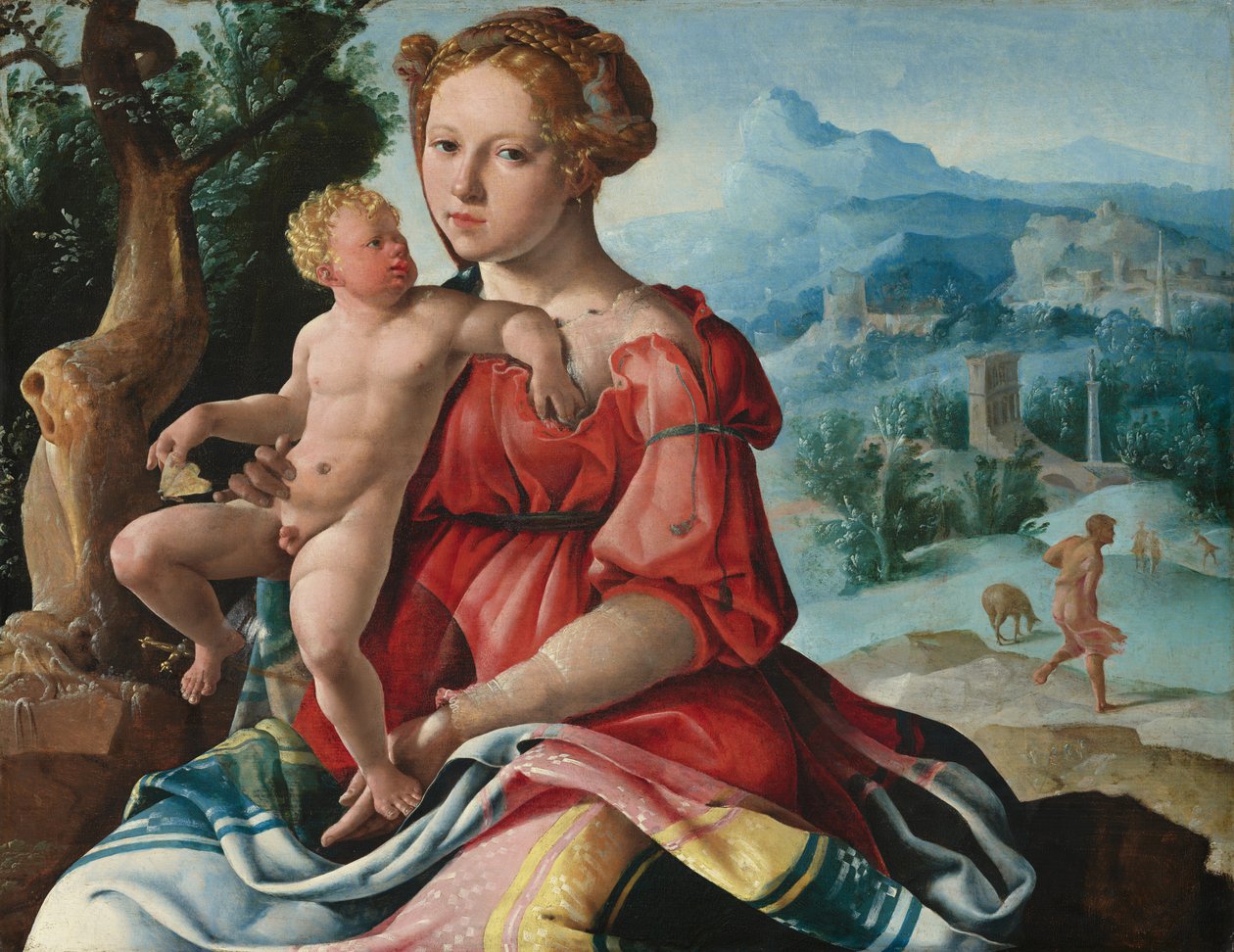 Die Rast auf der Flucht nach Ägypten von Maerten van Heemskerck