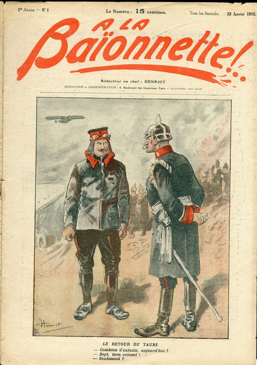 Cover von La Baionnette, Satirisch in Farben von Henri Maigrot