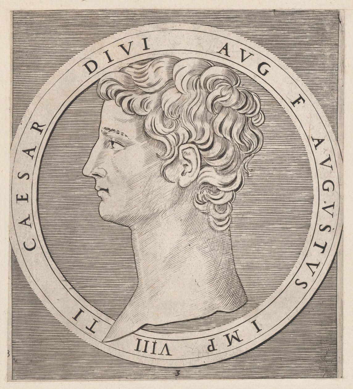 Speculum Romanae Magnificentiae: Tiberius, aus Die Zwölf Cäsaren von Marcantonio Raimondi
