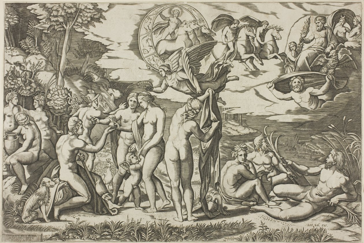 Das Urteil des Paris von Marcantonio Raimondi