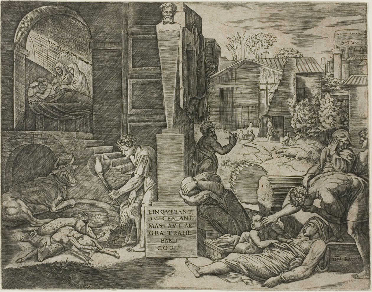 Der Morbetto oder Die Pest von Phrygien von Marcantonio Raimondi