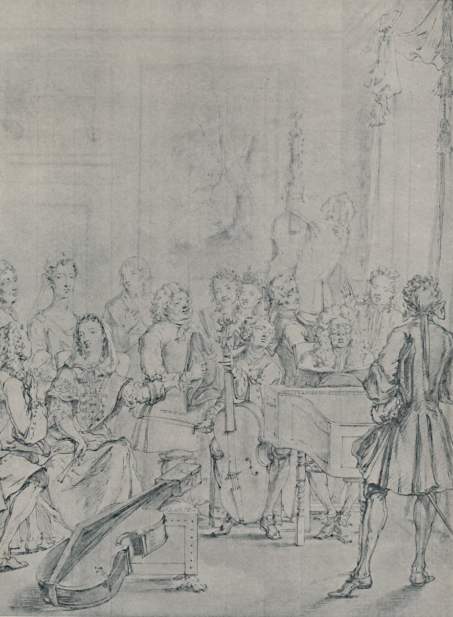 Ein Konzert im Haus eines Adligen, 1736, 1920 von Marcellus Laroon the Younger