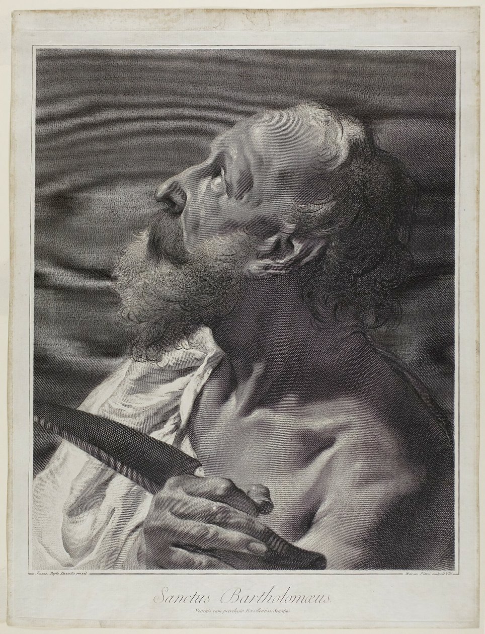 Der heilige Bartholomäus, aus Die Heilige Familie und die zwölf Apostel von Marco Alvise Pitteri