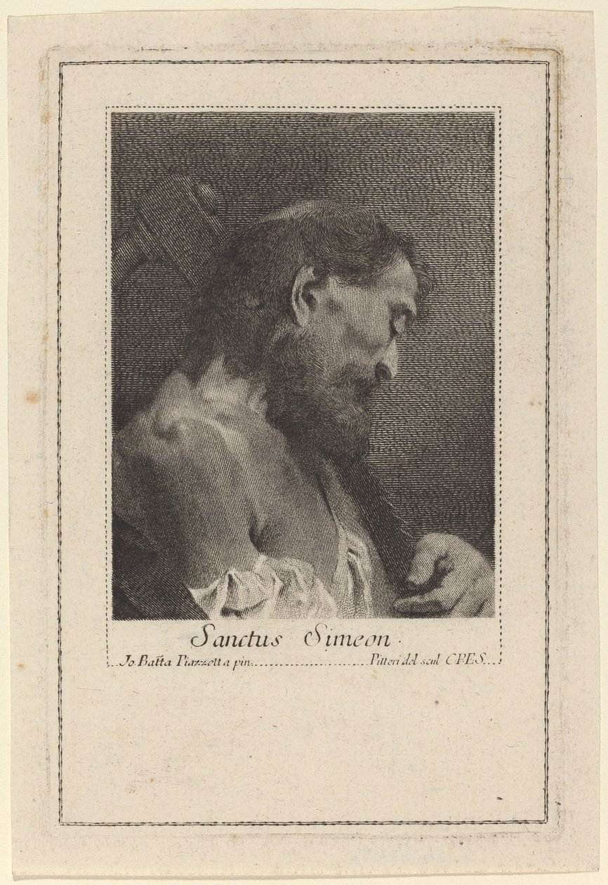 Heiliger Simeon von Marco Alvise Pitteri after Giovanni Battista Piazzetta