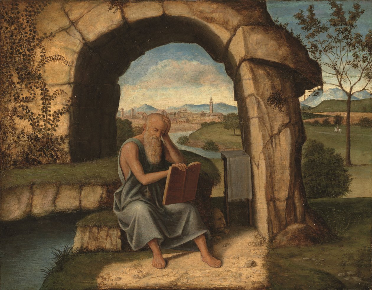 Heiliger Hieronymus in der Wildnis von Marco Basaiti