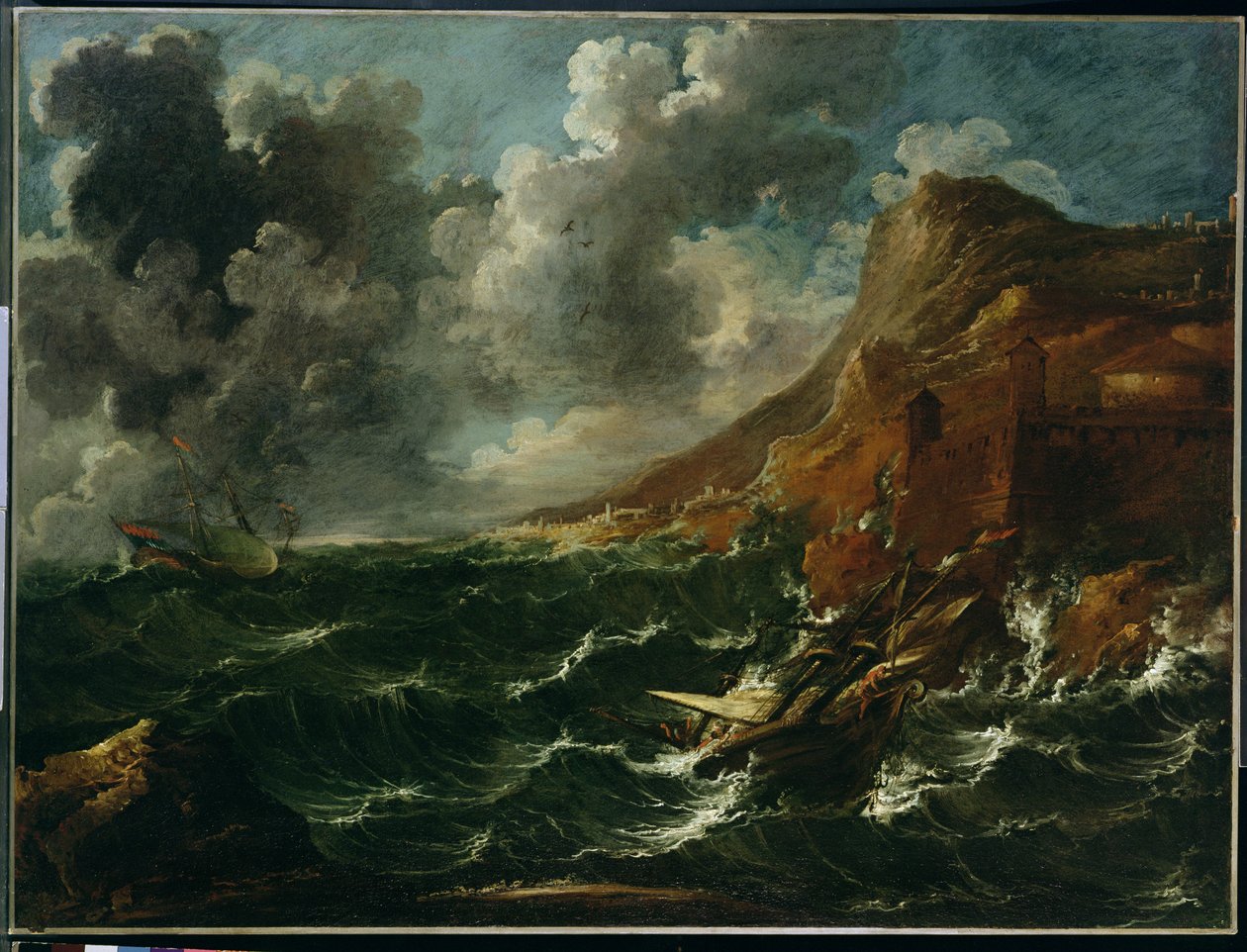Schiffe in einem Sturm von Marco Ricci