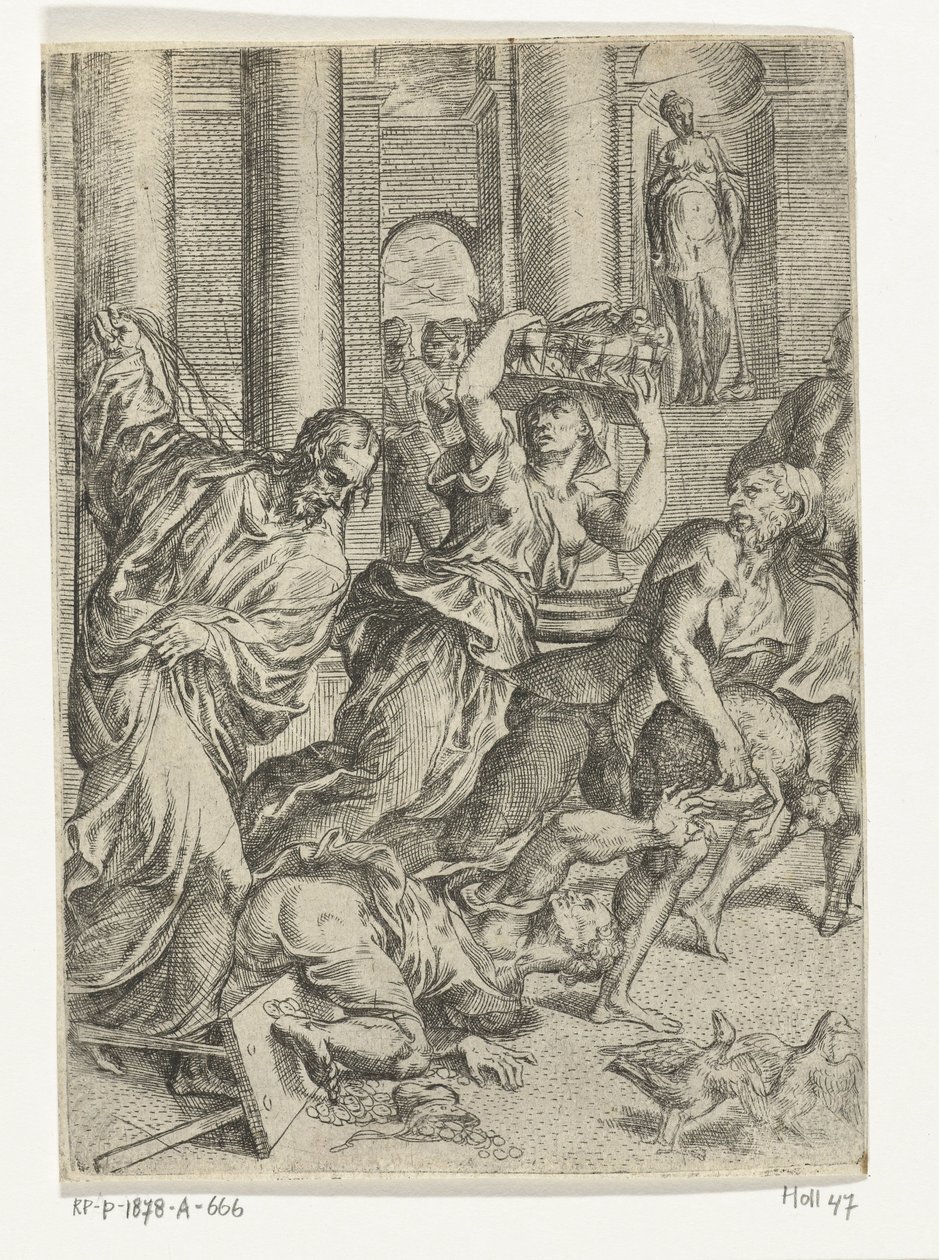 Christus vertreibt die Geldwechsler aus dem Tempel von Marco dell