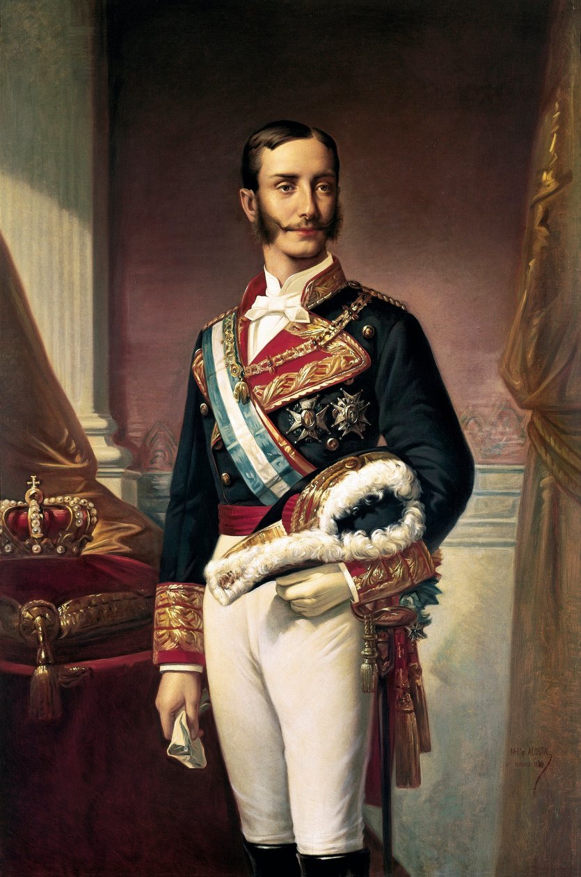 Porträt von Alfonso XII, König von Spanien von Marcos Giraldez de Acosta