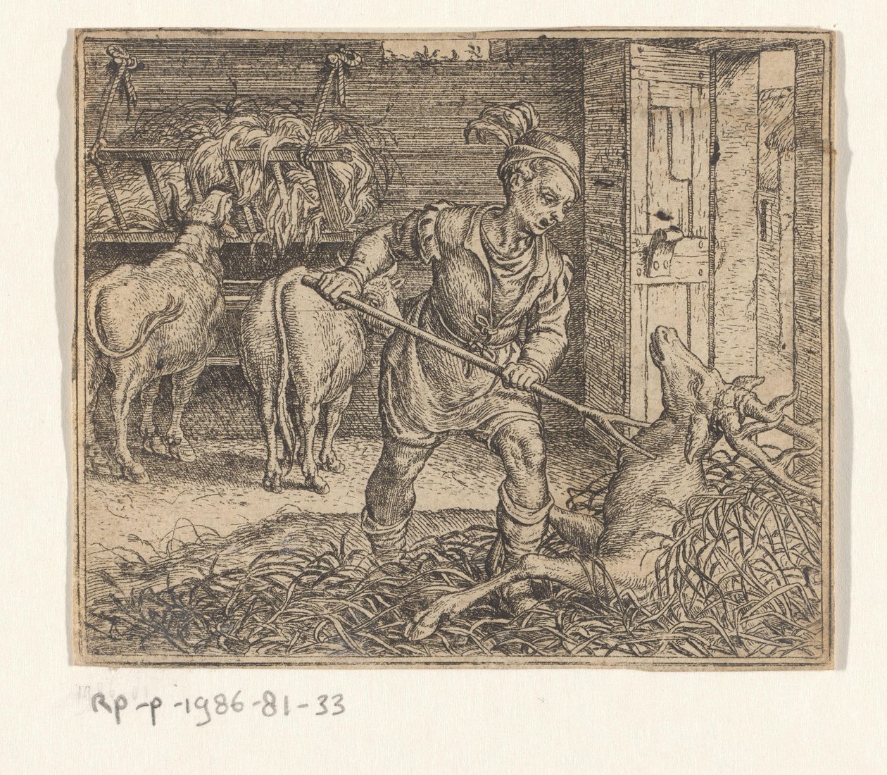 Fabel vom Hirsch im Ochsenstall von Marcus Gheeraerts (I)