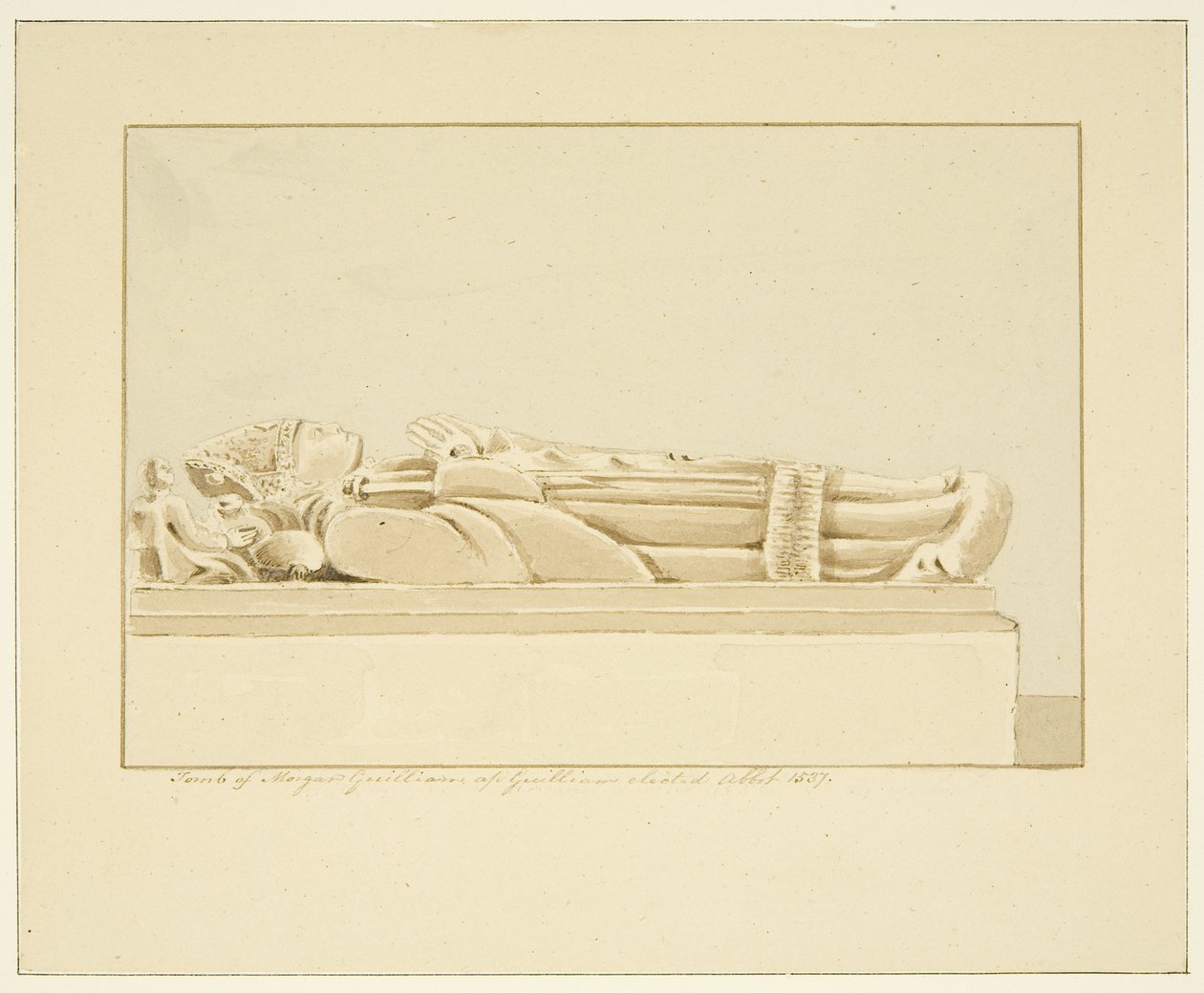 Abbild von Abt Guilliam in der Kathedrale von Bristol von Marcus H. Homes