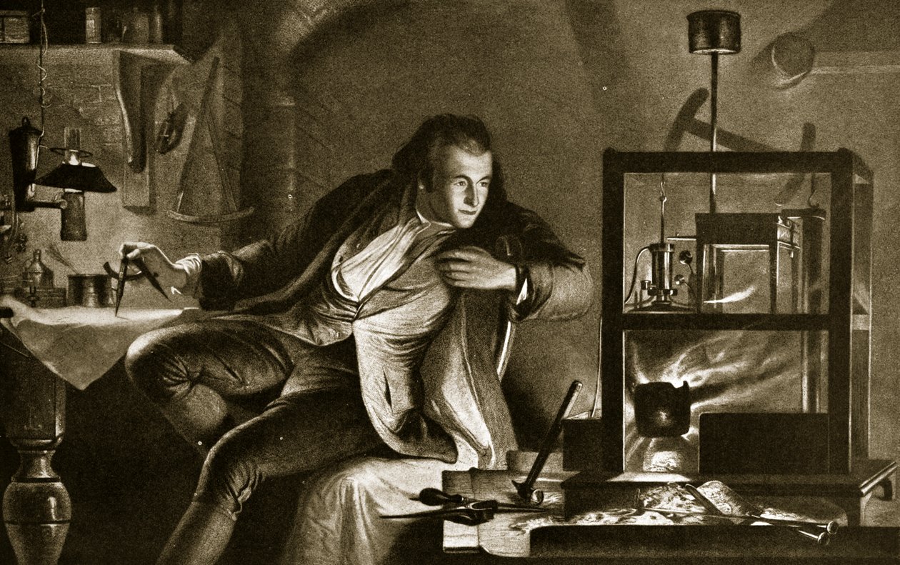 James Watt und die Dampfmaschine, Illustration aus 