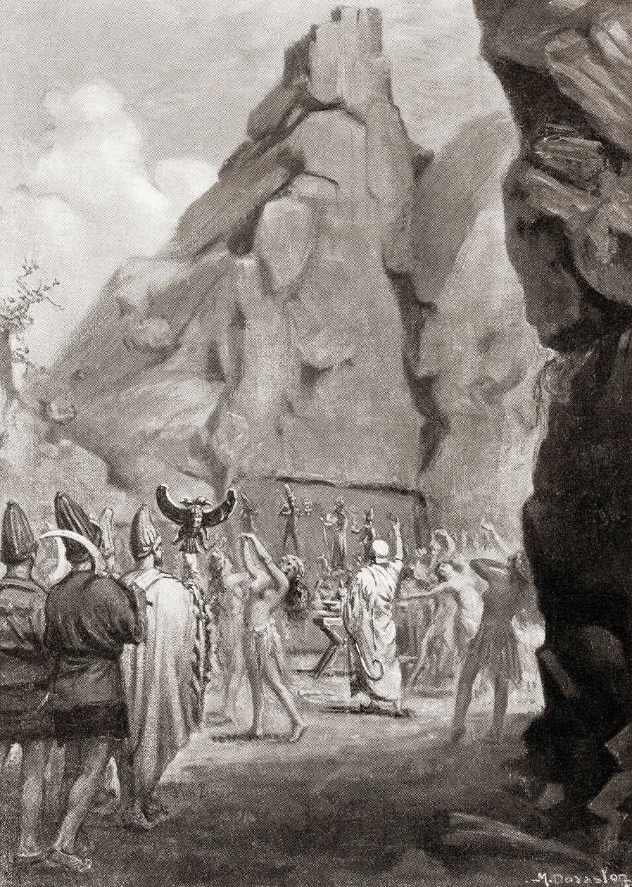 Die Feier eines Frühlingsfestes mit einem Kulttanz zur Verehrung der hethitischen Muttergöttin, aus Hutchinsons Geschichte der Nationen, veröffentlicht 1915 von Margaret (after) Dovaston